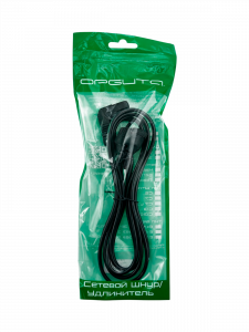 Кабель питания сетевой C7 угловой 1.5м Орбита OT-ELS10 Черный